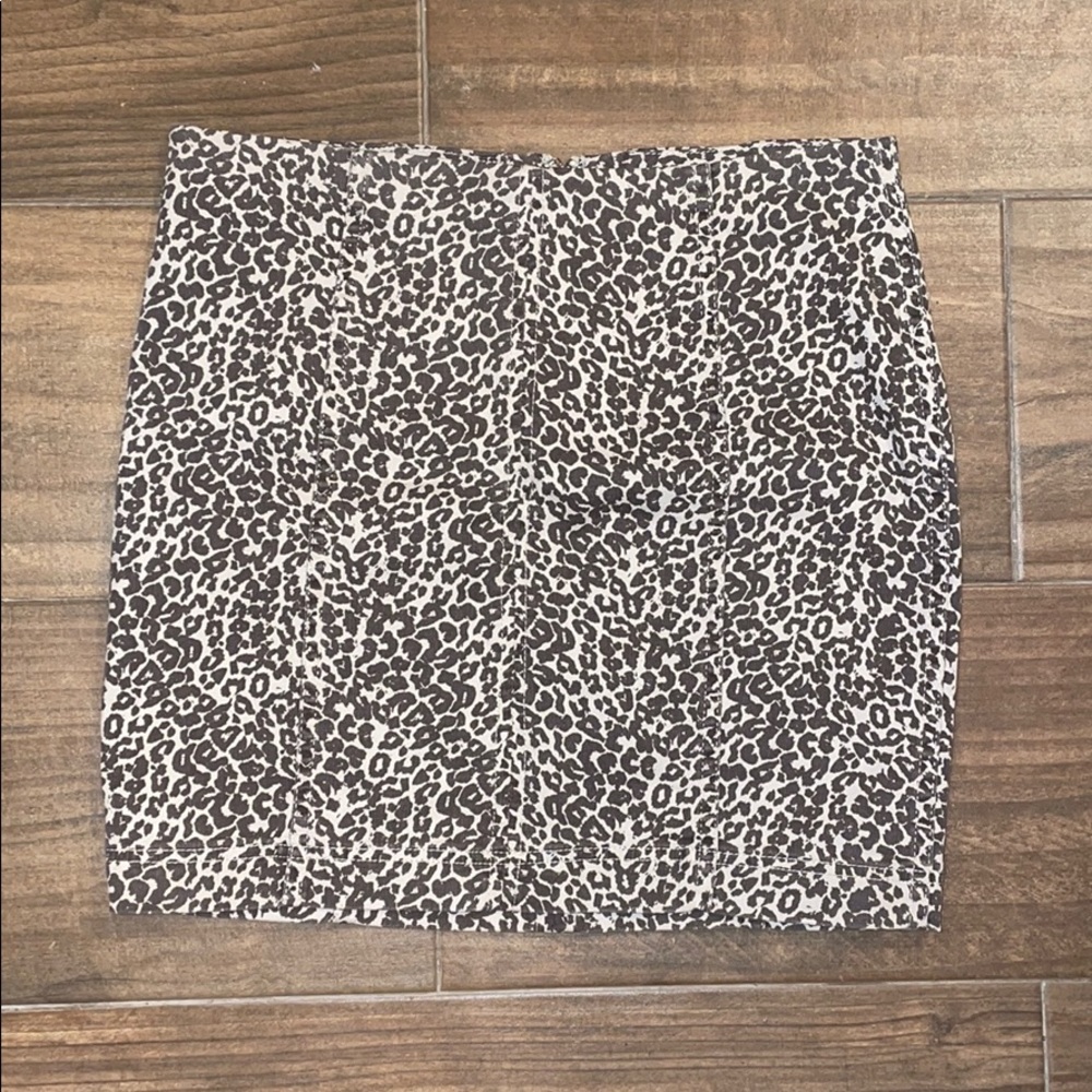FREE PEOPLE cheetah mini skirt